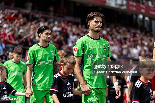 Julian Weigl of Borussia Moenchengladbach entering the pitch ahead of the Preseason Friendly match between 1. FC Nuernberg and Borussia...