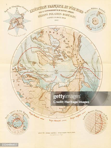 French expedition to the North Pole - Boreal Polar Regions, 1867. ExpÈdition FranÁaise au Pole Nord sous le commandement to Mr. Gustave Lambert....