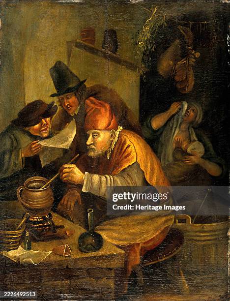 An alchemist, circa 1670s. Creator: Unknown.