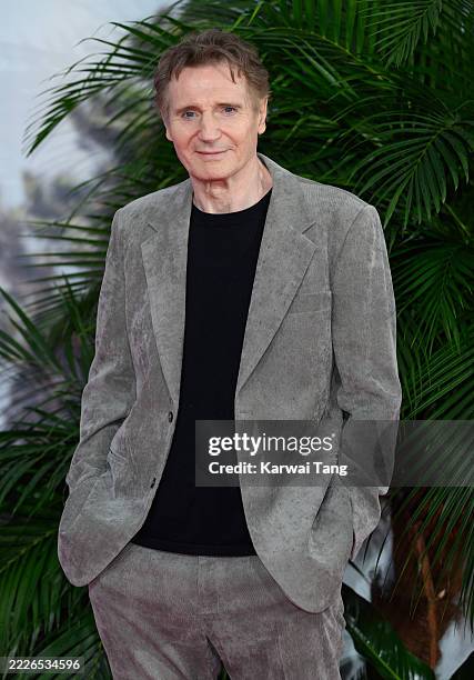Liam Neeson attends "The Naked Gun" UK Premiere at Cineworld Leicester Square on July 22, 2025 in London, England.