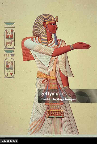 Portrait of Pharaoh Mienptah Hotephimat, 1878-1879. 'Portrait du Pharaon Mienptah Hotephimat'. Possibly Merneptah , also known as Mienptah-Hotephima....