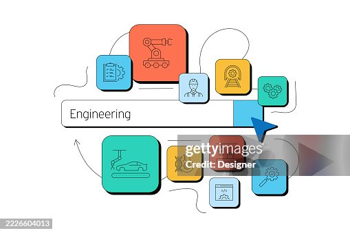 Engineering Related Vector Illustration. Engineer, Technology, Technician, Job, Industrial, Professional Engineering Related Vector Illustration. Engineer, Technology, Technician, Job, Industrial, Professional