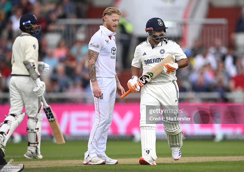 England v India - 4th Rothesay Test Match: Day Two