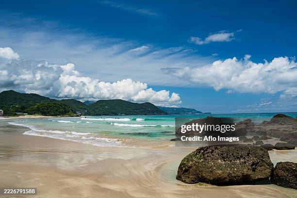shirahama beach, izu peninsula, japan - izu peninsula stock pictures, royalty-free photos & images