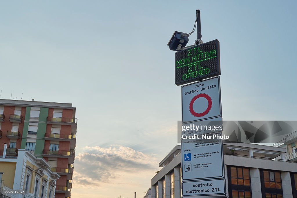 ZTL Not Active - Digital Sign In Italian Urban Area