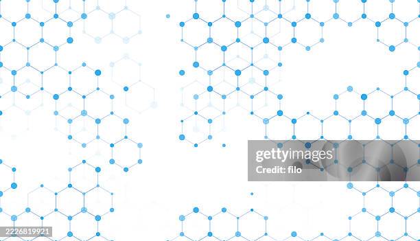 stockillustraties, clipart, cartoons en iconen met abstract molecule scientific research technology futuristic chemistry background pattern - moleculaire structuur