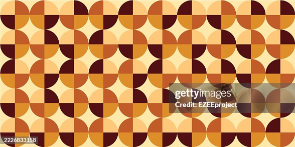 Abstract Semicircle Pattern. Geometric Circle Tile Background. Retro Circular Design. Seamless Half Circle Pattern Abstract Semicircle Pattern. Geometric Circle Tile Background. Retro Circular Design. Seamless Half Circle Pattern