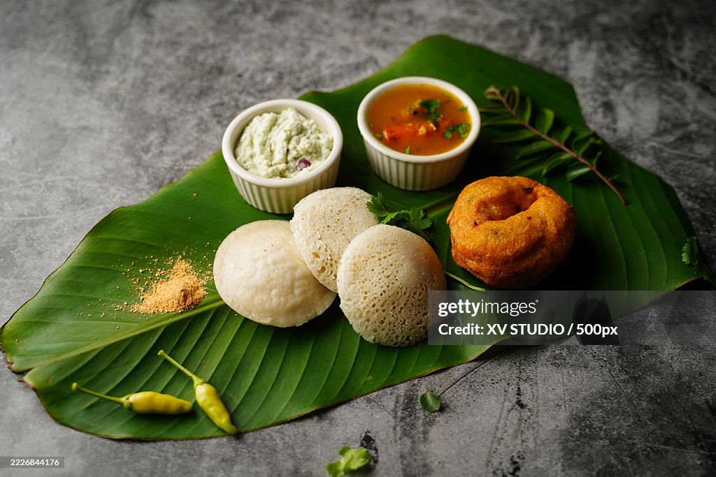 Classic South Indian Breakfast Platter Idli and Vada,Thailand