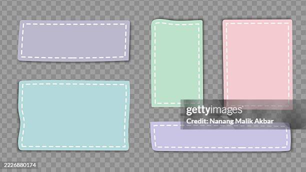 colorful paper torn set with transparent background - speech language pathologist stock illustrations