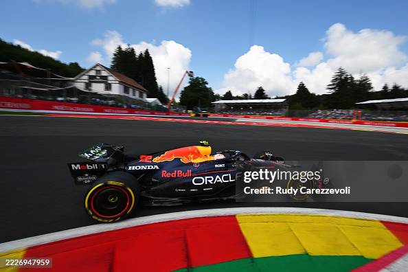 Oracle Red Bull Racing Japan Yuki Tsunoda of Japan driving the Oracle Red Bull Racing RB21 on ...