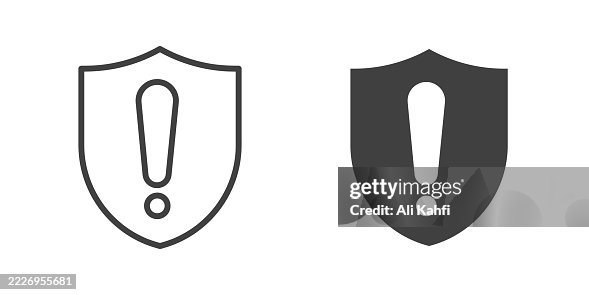 Warning thin line and glyph solid icon. Editable stroke and perfect pixel isolated on transparent background Warning thin line and glyph solid icon. Editable stroke and perfect pixel isolated on transparent background