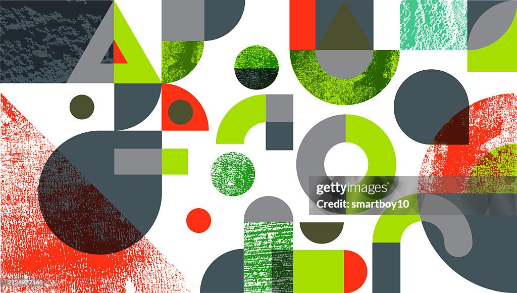 Abstract Geometric Pattern With Textures High-Res Vector Graphic ...