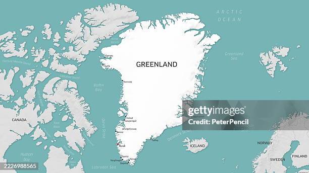 illustrations, cliparts, dessins animés et icônes de carte du groenland. zoom sur la carte du monde. carte vectorielle de forme animée du groenland. séquences vidéo 4k. graphiques animés - groenland