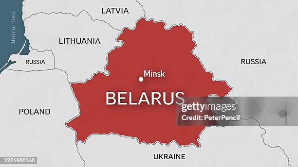 belarus - zoom on world map. animated shape vector map of the belarus. 4k video footage. motion graphics - mogilev stock illustrations