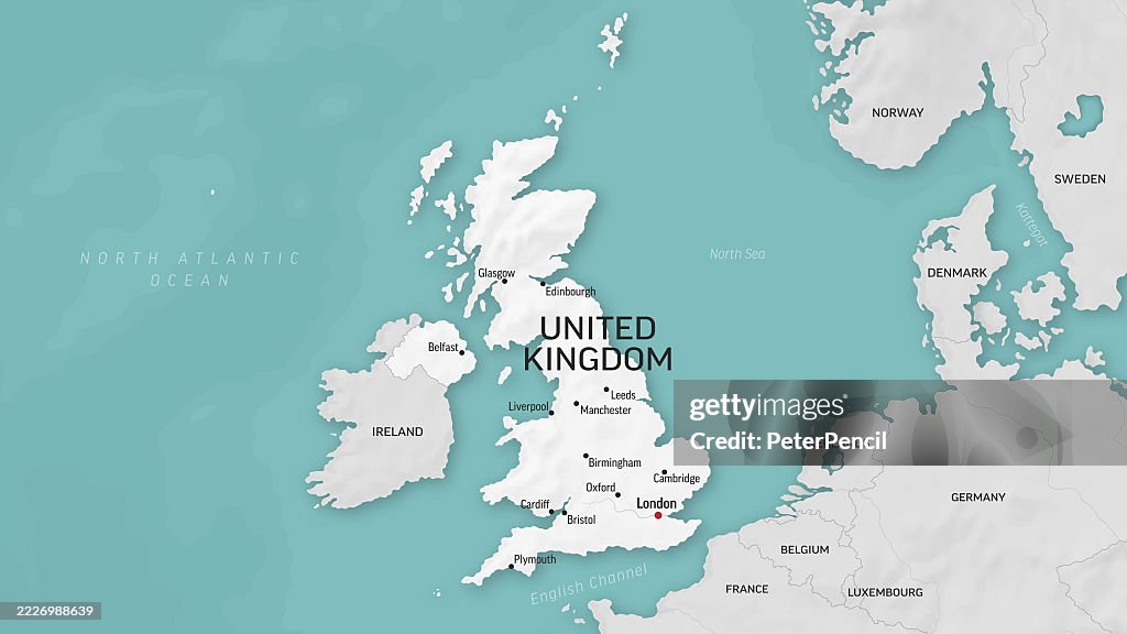 Uk Map Zoom In United Kingdom Zoom On World Map Animated Shape Vector Map Of The ...