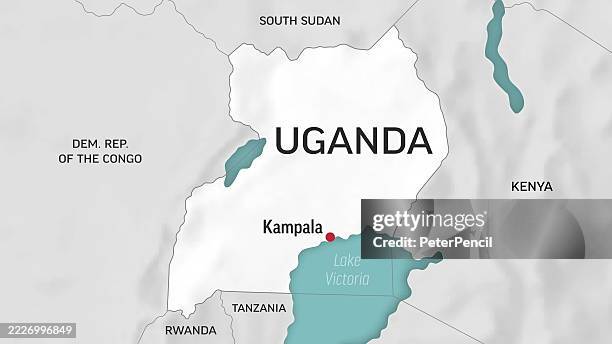 uganda - zoom on world map. animated shape vector map of uganda. 4k video footage. motion graphics - motion graphics stock illustrations