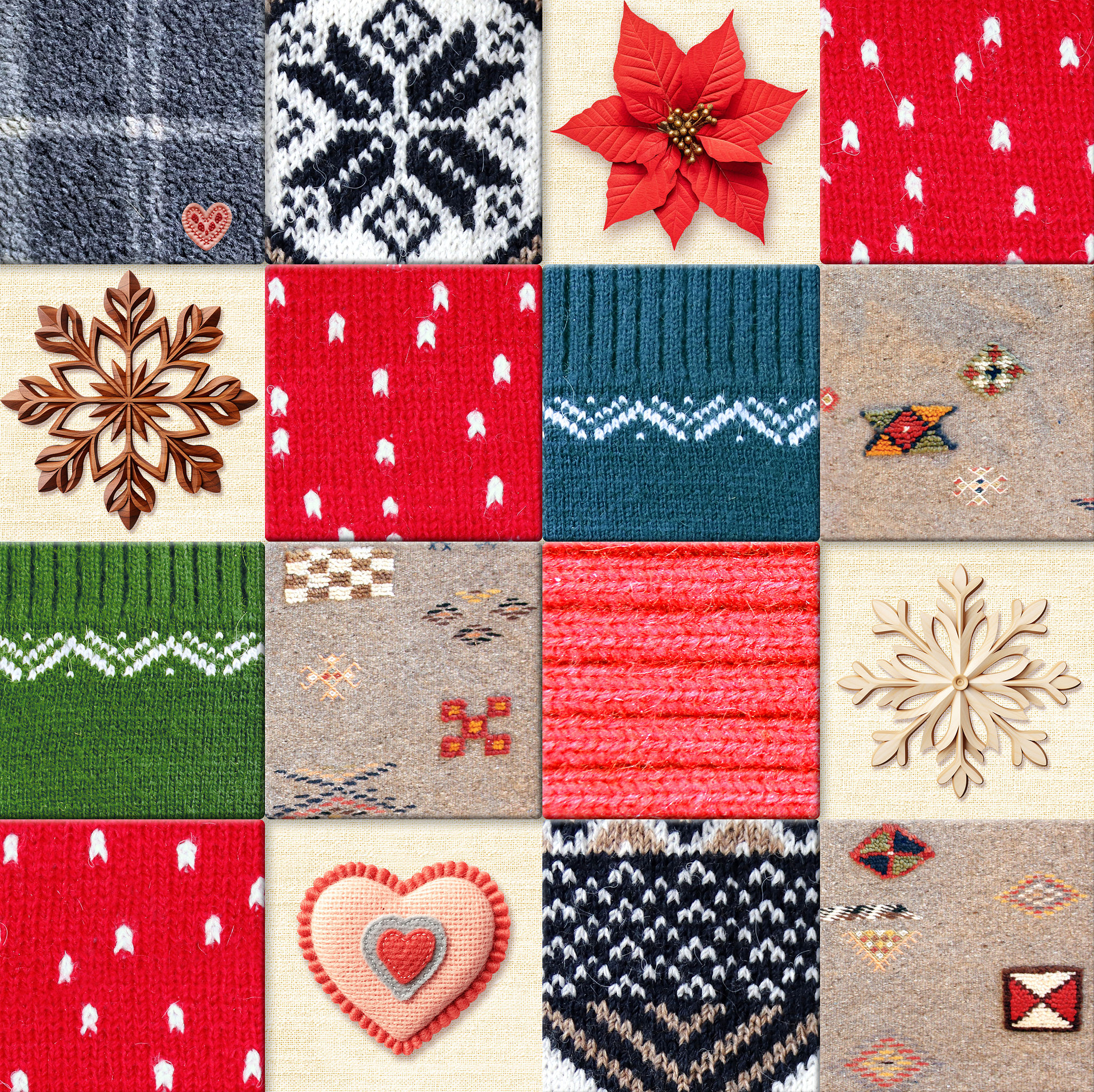 winter mosaic decoration