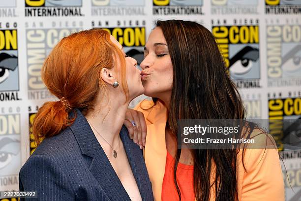 Alice Wetterlund and Sara Tomko attend "Resident Alien" Season 4 Press Line during 2025 Comic-Con International: San Diego at Hilton Bayfront on July...