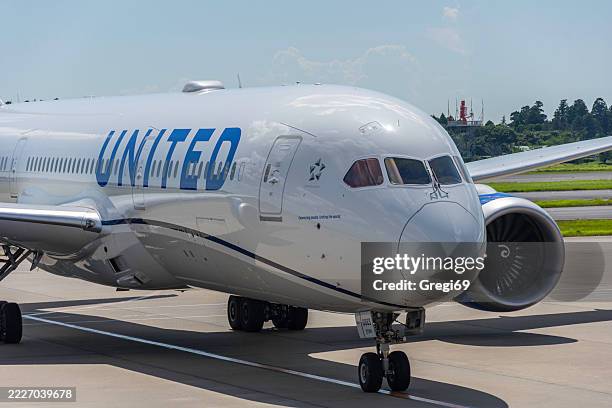 united airlines boeing 787 - boeing 787 stock-fotos und bilder