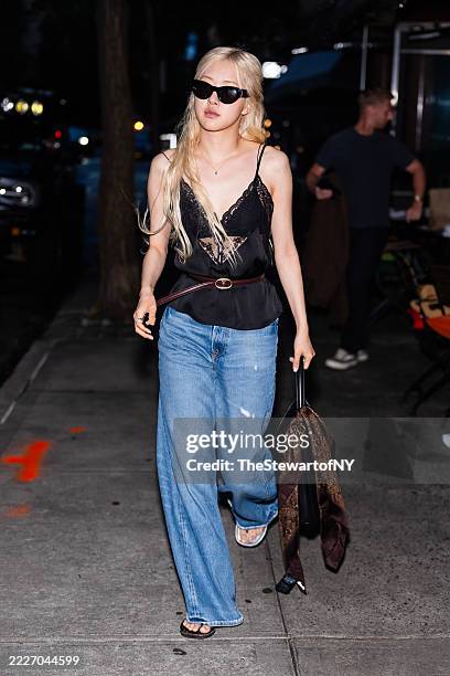 Rosé of Blackpink is seen in the Upper East Side on July 25, 2025 in New York City.