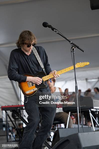 Geese Singer Cameron Winter of Geese performs during the 2025 Newport Folk... News ...