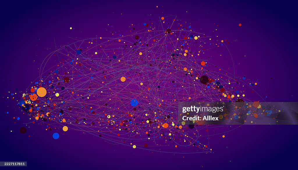 Abstract Network Visualization Abstract Network Visualization With Colorful Connections And Nodes On ...