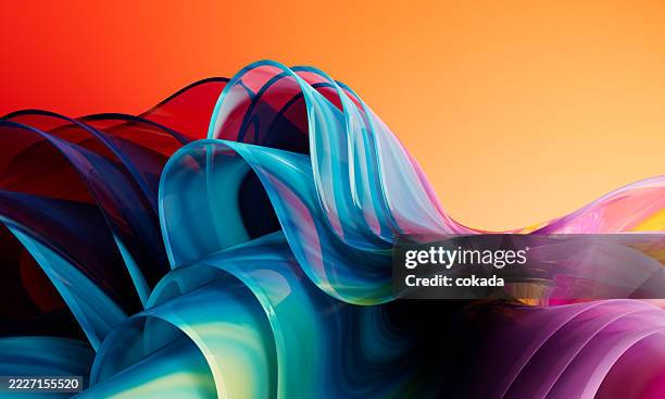 formes abstraites élégantes - couleur vive photos et images de collection