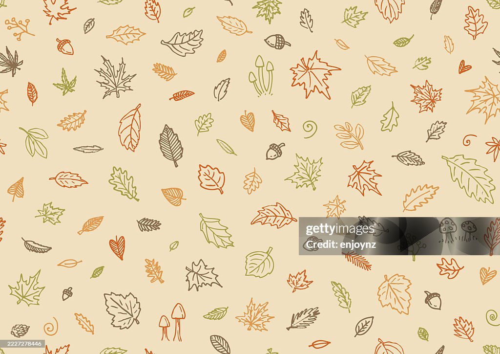 Seamless autumn thanksgiving nature background