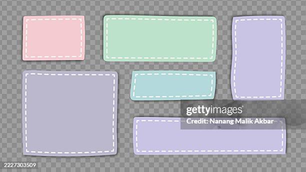colorful paper torn set with transparent background - speech language pathologist stock illustrations
