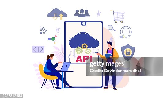 Flat Design of Application Programming Interface (API) Concept – Modern Vector Illustration for Websites, Apps, and Banners Flat Design of Application Programming Interface (API) Concept – Modern Vector Illustration for Websites, Apps, and Banners