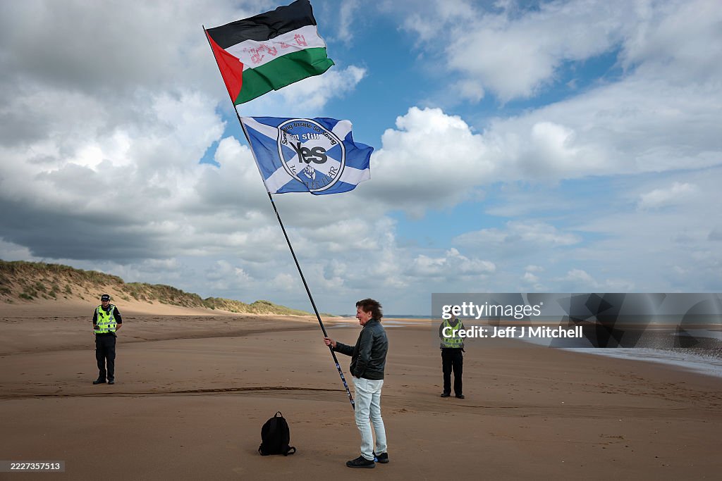 U.S. President Donald Trump Visits Scotland For Rounds Of Golf And Trade Talks