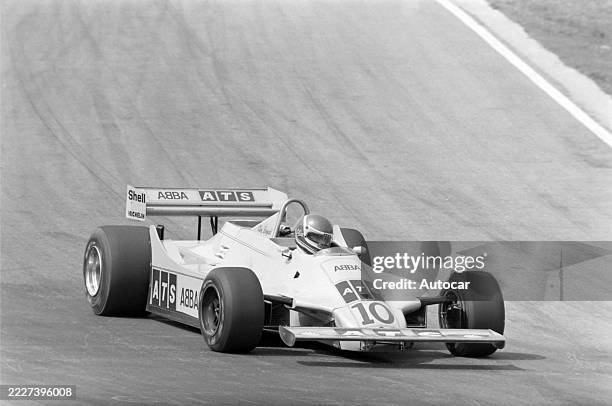 Slim Borgudd drives his ATS D4 Ford at the San Marino GP, Autodromo Dino Ferrari, Imola, Emilia-Romagna, Italy, 1st-3rd May 1981.