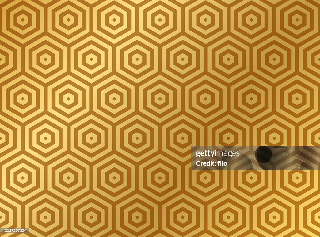 Gold Repeat Pattern Seamless Repeating Gold Abstract Hexagon Background Pattern High-Res ...