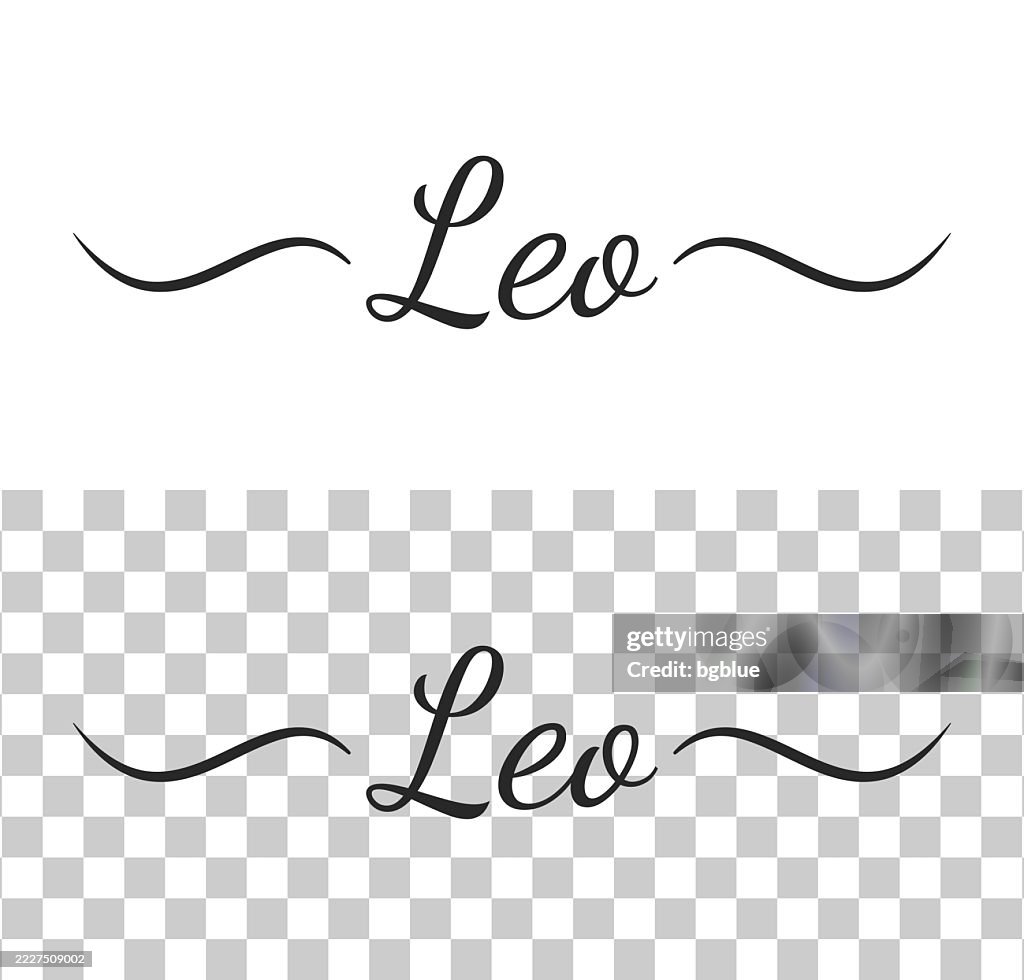 Lwo Cursive Leo Calligraphy Text With Swashes On Blank Background High-Res Vector ...