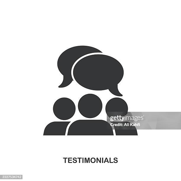 ilustrações de stock, clip art, desenhos animados e ícones de testimonials glyph solid icon. solid icon that can be applied anywhere, simple, pixel perfect and modern style. - depoimento