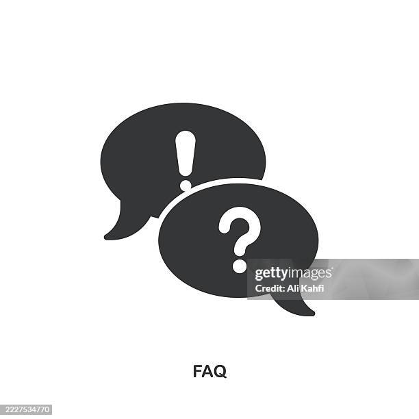 faq glyph solid icon. solid icon that can be applied anywhere, simple, pixel perfect and modern style. - question bubble stock illustrations