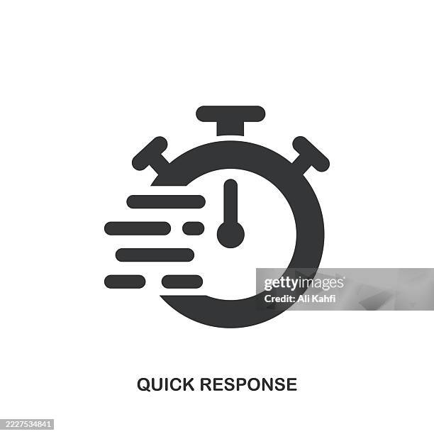 stockillustraties, clipart, cartoons en iconen met quick response glyph solid icon. solid icon that can be applied anywhere, simple, pixel perfect and modern style. - snelheid