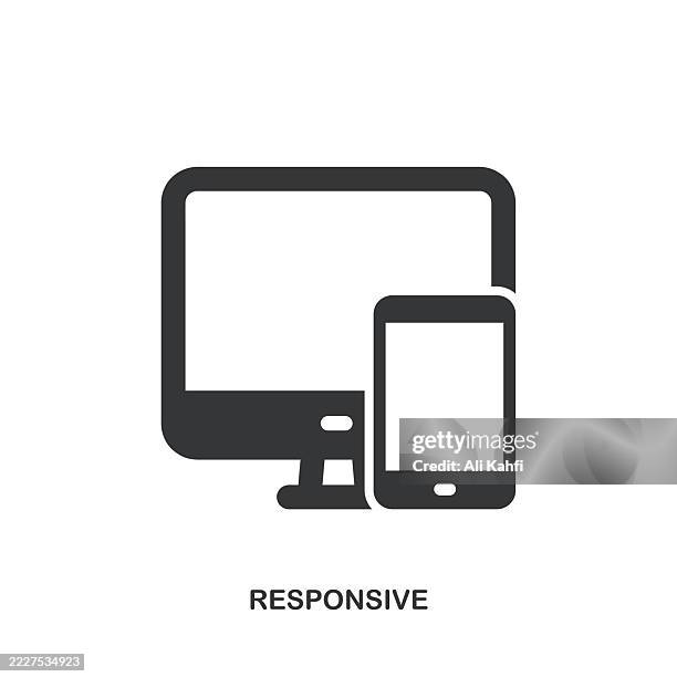 responsive glyph solid icon. solid icon that can be applied anywhere, simple, pixel perfect and modern style. - responsive web design stock illustrations