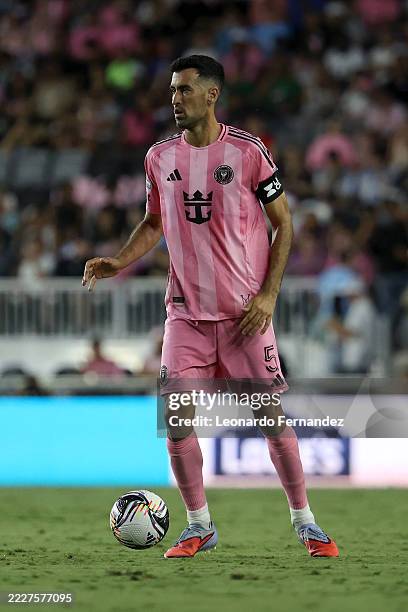 Samuel Basabe Sergio Busquets of Inter Miami CF controls the ball during the... News ...