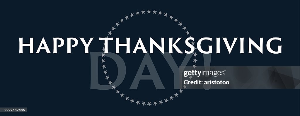Serene official greeting card banner. Happy Thanksgiving Day!