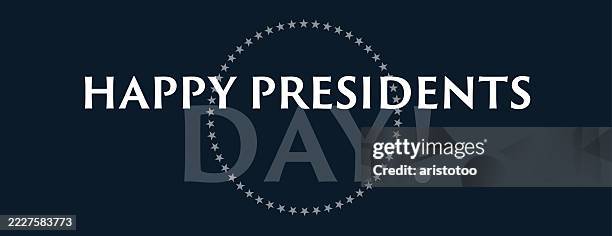 Serene Official Greeting Card Banner Happy Presidents Day High-Res Vector Graphic