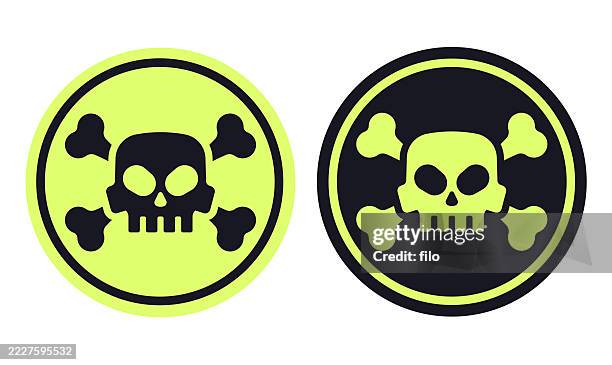 skull icon symbol - digital piracy stock illustrations