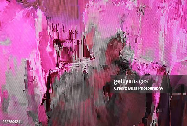 a glitch on a tv screen - distorted stock pictures, royalty-free photos & images