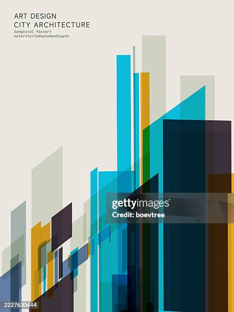 abstract city architecture concepts background - office perspective stock illustrations