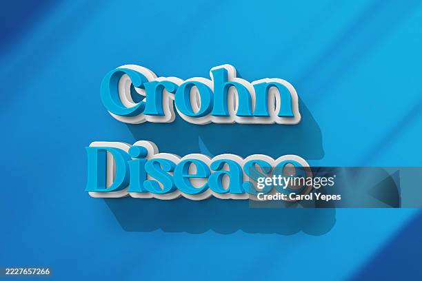 crohn disease in 3d letters - crohns disease stock pictures, royalty-free photos & images