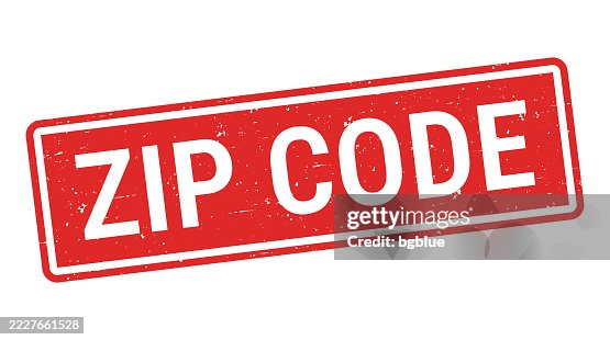 ZIP Code - Red rubber stamp on white background ZIP Code - Red rubber stamp on white background