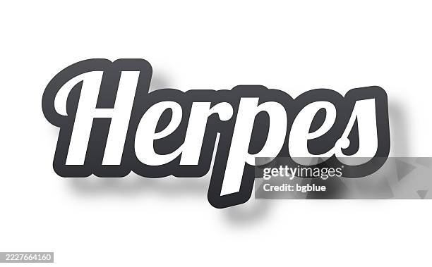 ilustrações de stock, clip art, desenhos animados e ícones de herpes - 3d text with shadow on white background - treponema pallidum