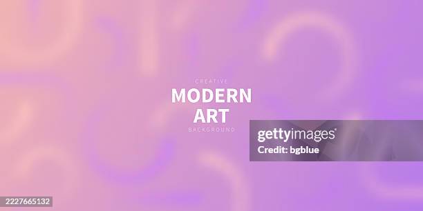 abstract blurred design with geometric shapes - trendy pink gradient - circle shape stock illustrations