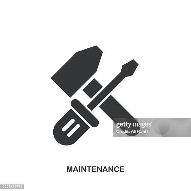 maintenance glyph solid icon. solid icon that can be applied anywhere, simple, pixel perfect and modern style. - property maintenance logo stock illustrations