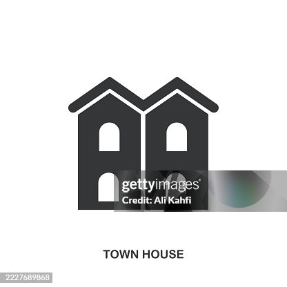 Town House glyph solid icon. Solid icon that can be applied anywhere, simple, pixel perfect and modern style. Town House glyph solid icon. Solid icon that can be applied anywhere, simple, pixel perfect and modern style.